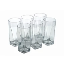 6 db magas metszett pohár