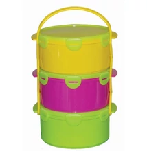 1,5 L-es 3r.hermetikus  ételhordó színes