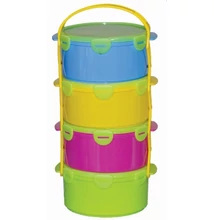 1,5 L-es 4r.hermetikus ételhordó színes
