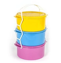 3 részes két személyes ételhordó színes