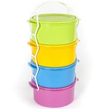 4 részes két személyes ételhordó színes