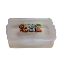 Csatostetős, állatmatricás ételdoboz 1,5 L Csatostetős, állatmatricás ételdoboz 1,5 L