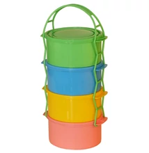 4 részes ételhordó, színes 4x1 L
