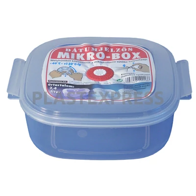 1,3 l-es szögletes dátumjelzős micro box - Natur
