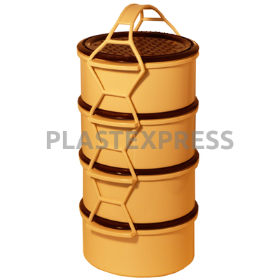 4 részes ételhordó, bézs, 4x1 L - Bézs